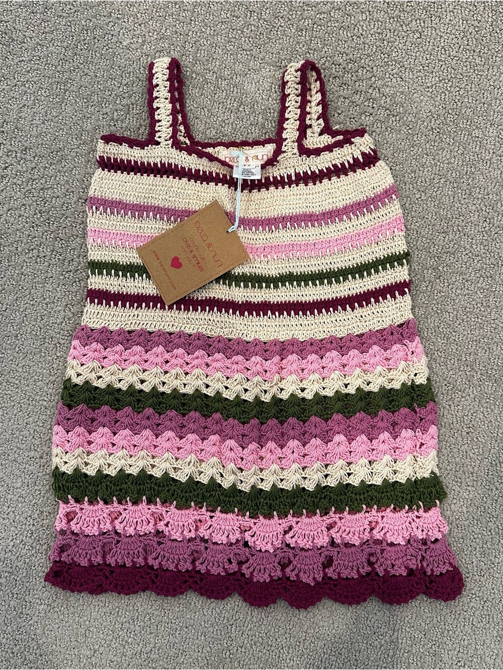 NWT Bella and Nuni Colorful Crochet Dress